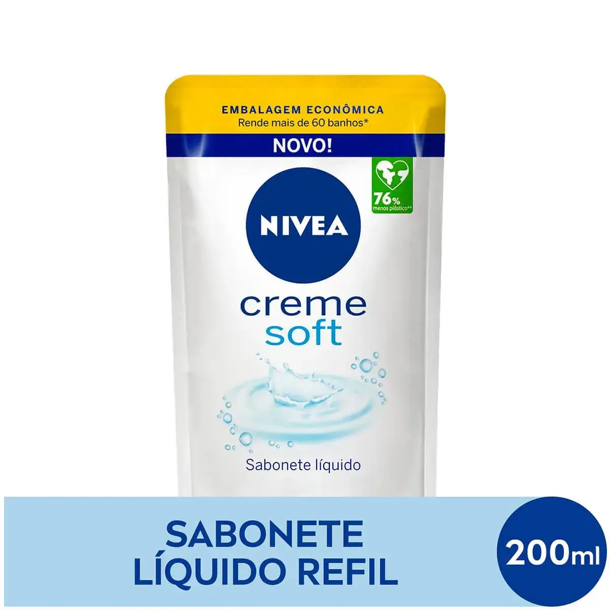 Refil Sabonete Líquido Nivea Creme Soft com 200ml