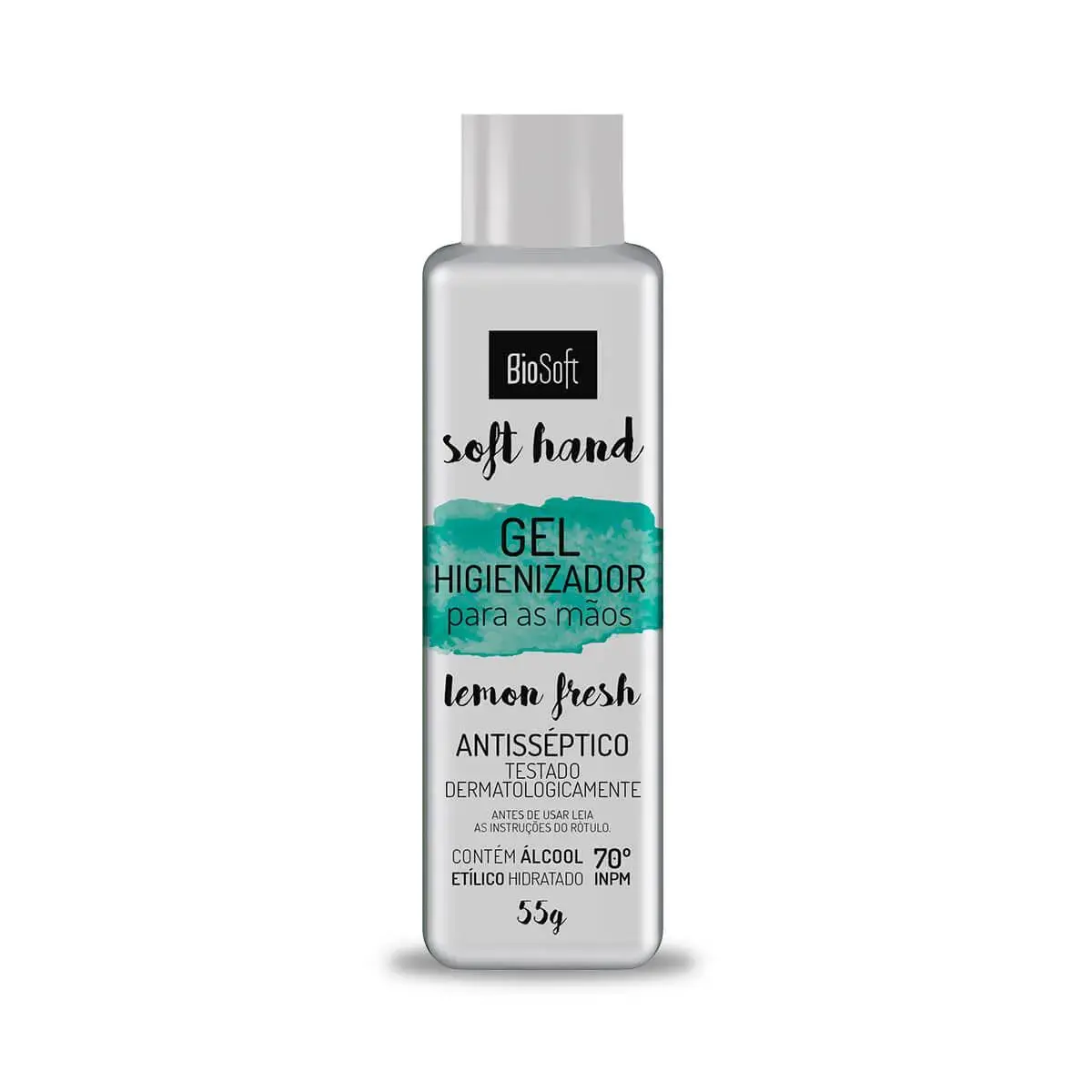 Álcool em Gel 70% BioSoft Gel Higienizador Lemon Fresh com 55g