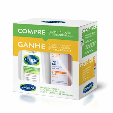 Kit Cetaphil Sun Protetor Solar FPS60 sem Cor com 50ml + Loção Hidratante com 473ml