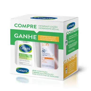 Kit Cetaphil Sun Protetor Solar FPS60 com Cor com 50ml + Loção Hidratante com 473ml