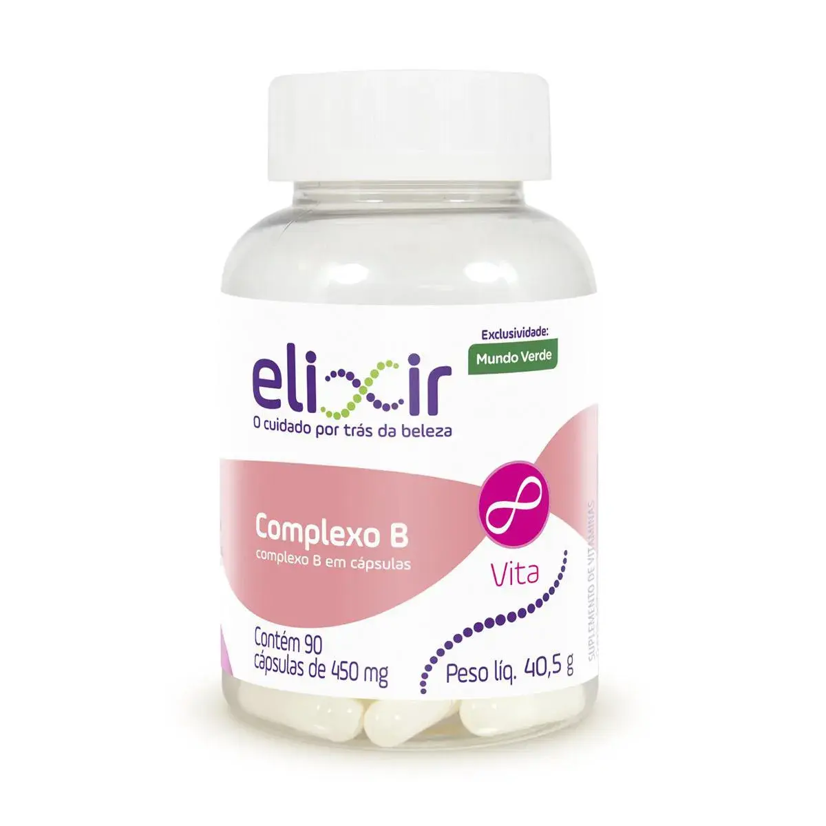 Complexo B Elixir 450mg com 90 cápsulas