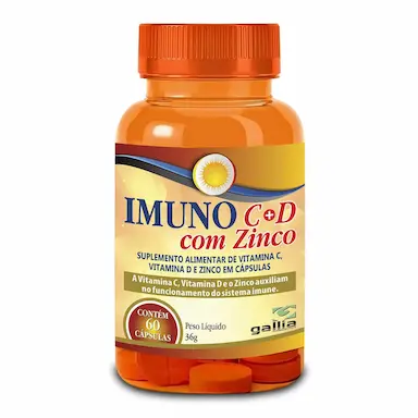 Polivitamínico Imuno C + D com Zinco 60 cápsulas