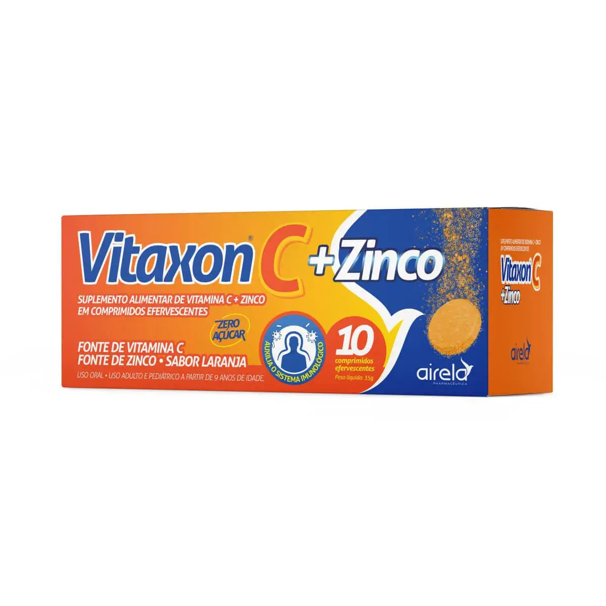 Vitamina C + Zinco Vitaxon C 10 comprimidos efervescentes