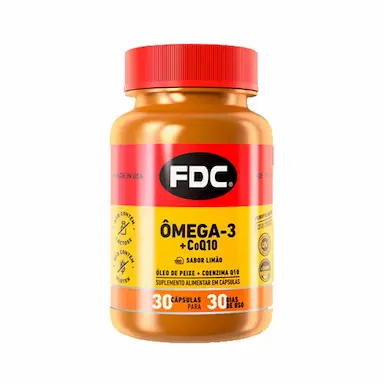 Ômega-3 + CoQ 10 Limão FDC com 30 cápsulas