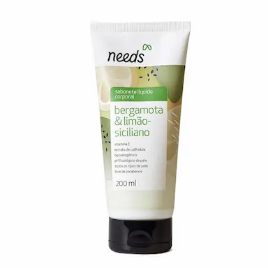 Sabonete Líquido Needs Bergamota e Limão Siciliano com 200ml