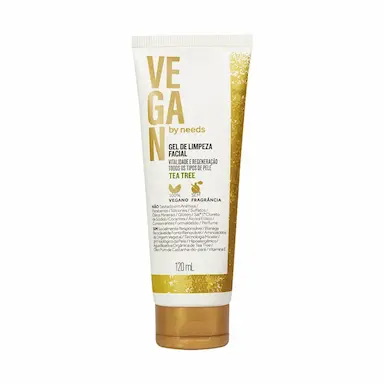 Gel de Limpeza Facial Vegan By Needs Tea Tree Sem Fragrância com 120ml