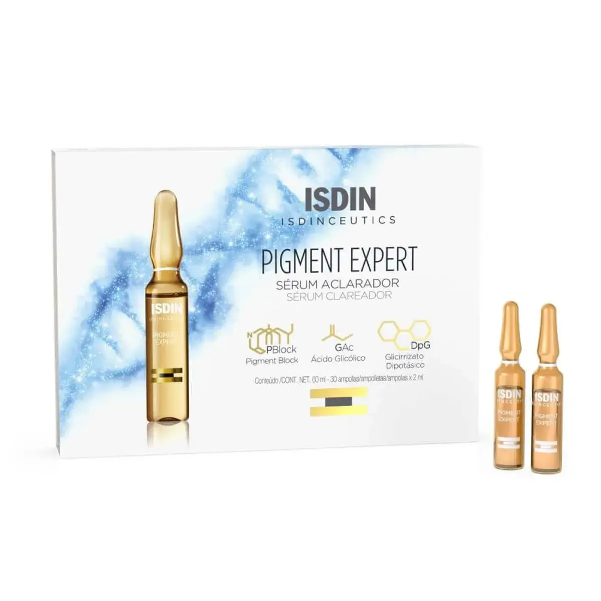 Sérum Facial Clareador Isdinceutics Pigment Expert com 30 Ampolas