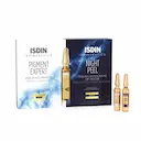 Kit Sérum Facial Clareador Isdin Pigment Expert Dia + Sérum Esfoliante Night Peel com 10 ampolas cada