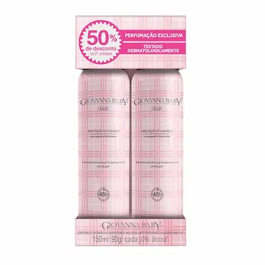 Kit Desodorante Aerosol Giovanna Baby Classic com 2 unidades