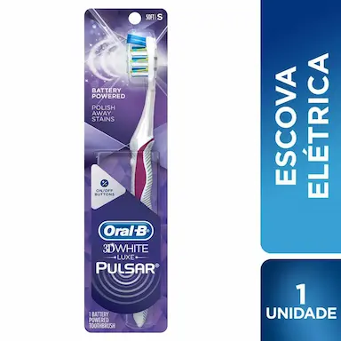 Escova de Dente Elétrica Oral-B 3D White Pulsar Soft com 1 unidade