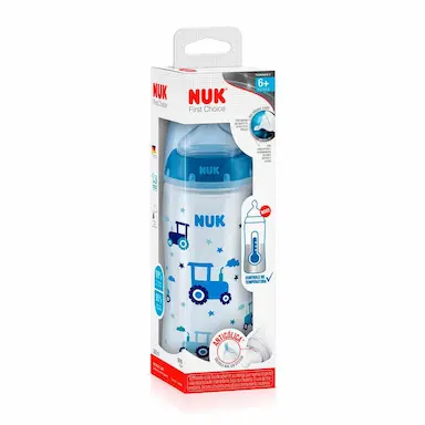 Mamadeira NUK First Choice Controle de Temperatura Tamanho 2 Azul com 1 unidade