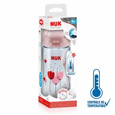 Mamadeira NUK First Choice Controle de Temperatura Tamanho 2 Vermelha