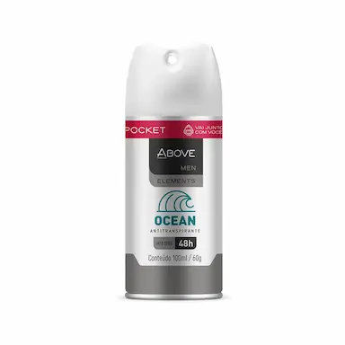 Desodorante Aerosol Antitranspirante Above Men Elements Ocean Pocket 48h com 100ml