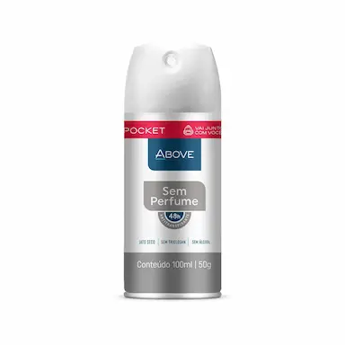 Desodorante Aerosol Antitranspirante Above Sem Perfume Pocket 48h com 100ml