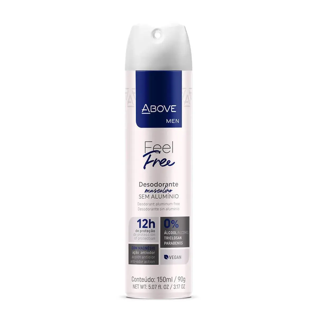 Desodorante Above Men Feel Free Antitranspirante Masculino Aerosol 150ml