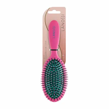 Escova de Cabelo Raquete Oval Lanossi Color com 1 unidade