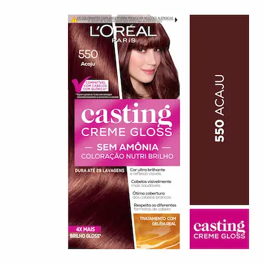 Tinta de Cabelo Casting Creme Gloss de L’Oréal Paris 550 Acaju 246g