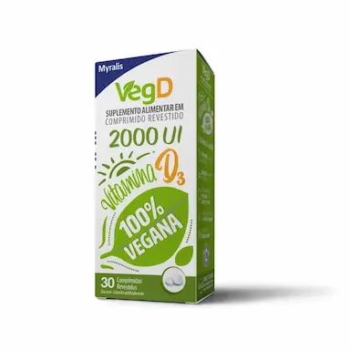 Vitamina D3 2.000UI Veg D Myralis com 30 cápsulas