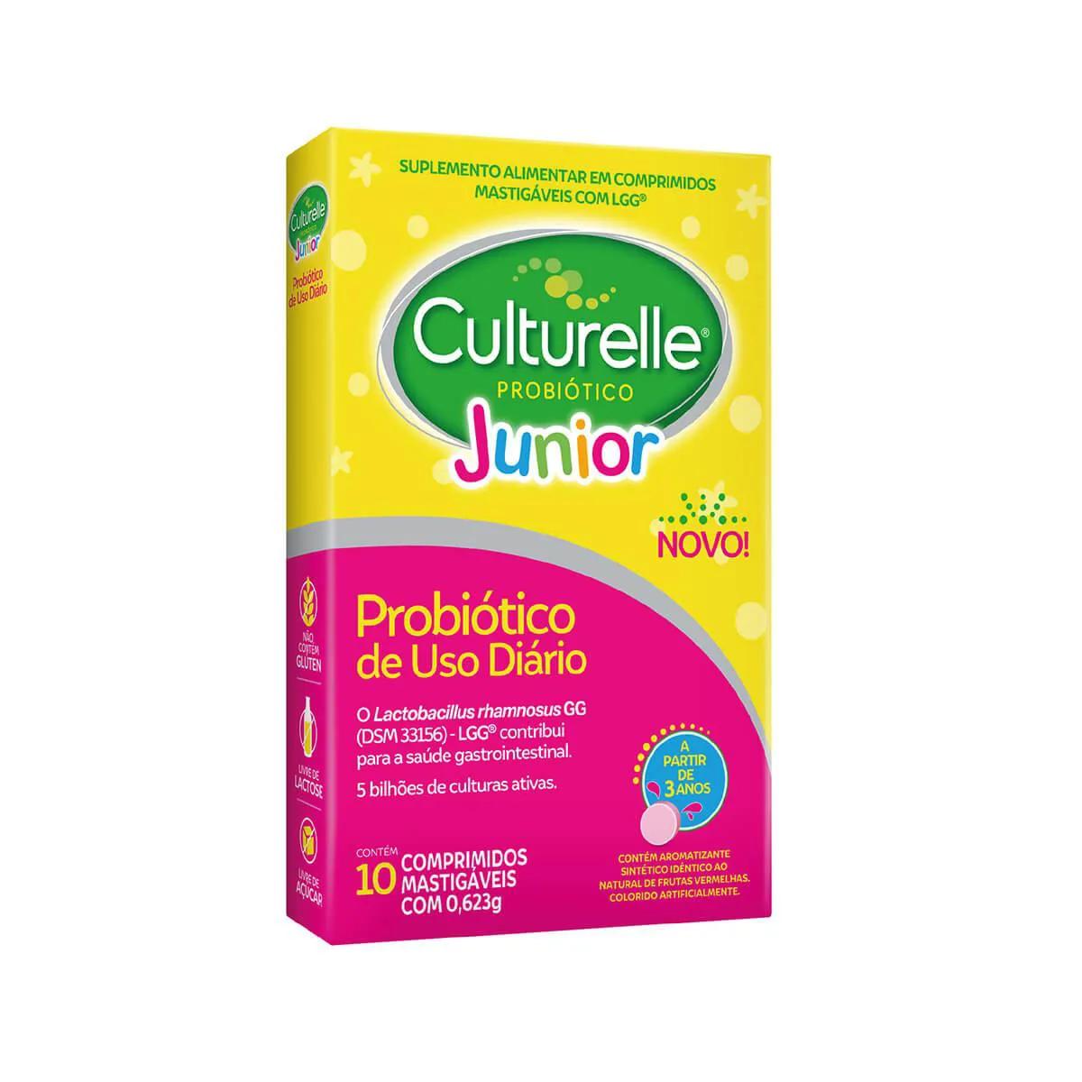 Probiótico Culturelle Junior com 10 comprimidos