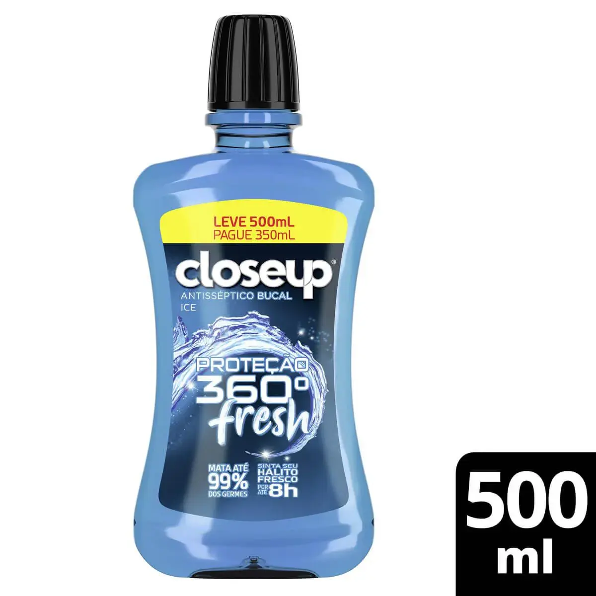 Enxaguante Antisséptico Bucal Closeup Ice Proteção 360° Fresh com 500ml