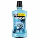 Enxaguante Antisséptico Bucal Closeup Ice Proteção 360° Fresh Zero Álcool com 500ml