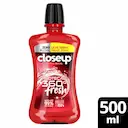 Enxaguante Antisséptico Bucal Closeup Red Hot Proteção 360° Fresh Zero Álcool com 500ml