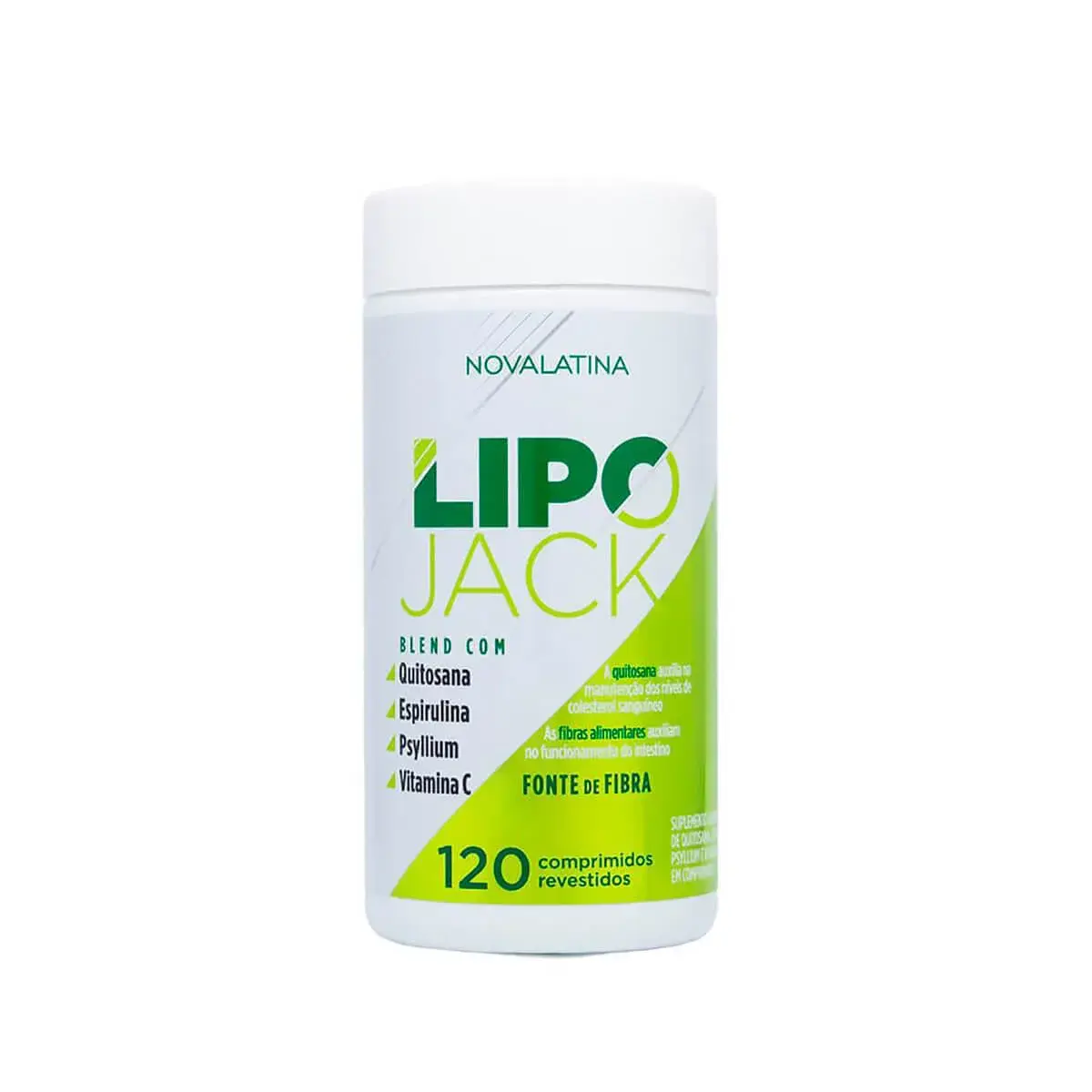 Suplemento Alimentar Lipo Jack Novalatina com 120 comprimidos