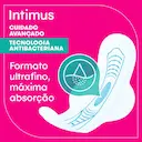 Absorvente Intimus Ultrafino Tecnologia Antibacteriana Com Abas com 14 unidades