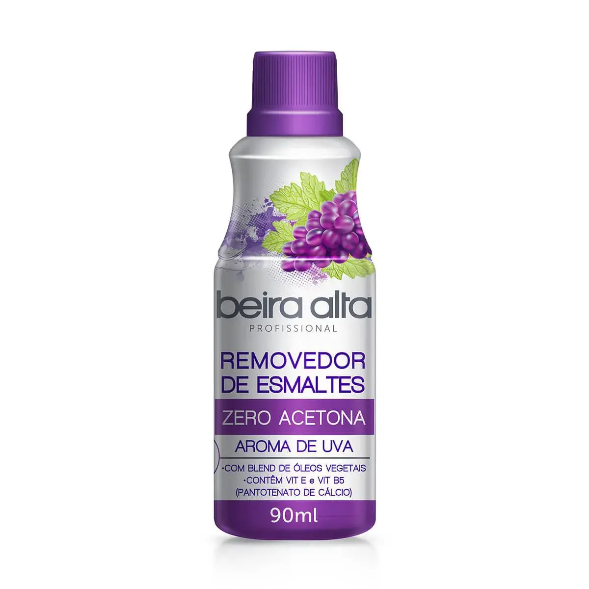 Removedor de Esmalte Beira Alta Zero Acetona Aroma Uva com 90ml