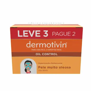 Kit Sabonete Facial em Barra Dermotivin Oil Control com 3 unidades