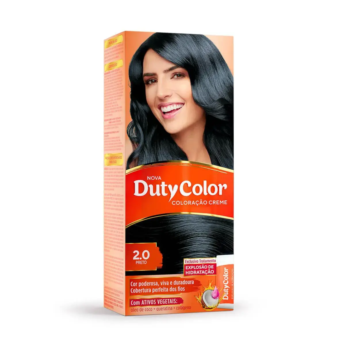 Coloração Creme DutyColor para Cabelos Cor 2.0 Preto