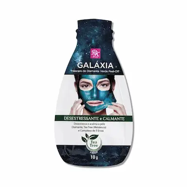 Máscara Facial de Diamante Verde Peel-Off RK By Kiss Galáxia Desestressante e Calmante com 1 unidade