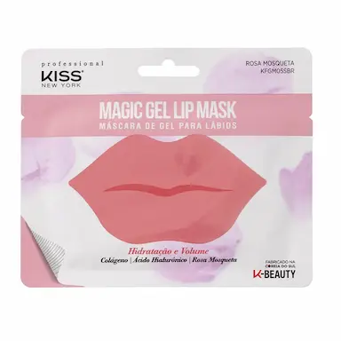 Máscara de Gel para Lábios Kiss NY Rosa Mosqueta com 1 unidade