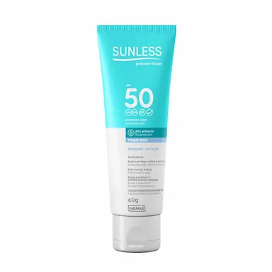 Protetor Solar Facial Sunless Sem Cor FPS 50 com 60g
