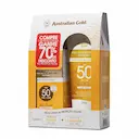 Kit Australian Gold Protetor Solar Corporal FPS 50 200g + Protetor Solar Facial FPS 50 Antipoluição 50g