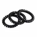Elástico em Mola para Cabelo Triss/Needs Cor Preta Tamanho M com 3 Unidades