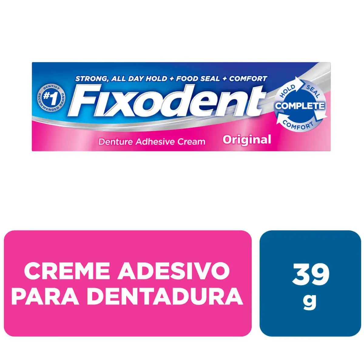 Creme Fixador de Dentadura Fixodent Original com 39g