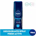 Desodorante Spray Nivea Men Fresh Active com 90ml