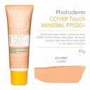 Protetor Solar Facial Bioderma Photoderm Cover Touch Pele Oleosa Cor Clara FPS50 com 40g