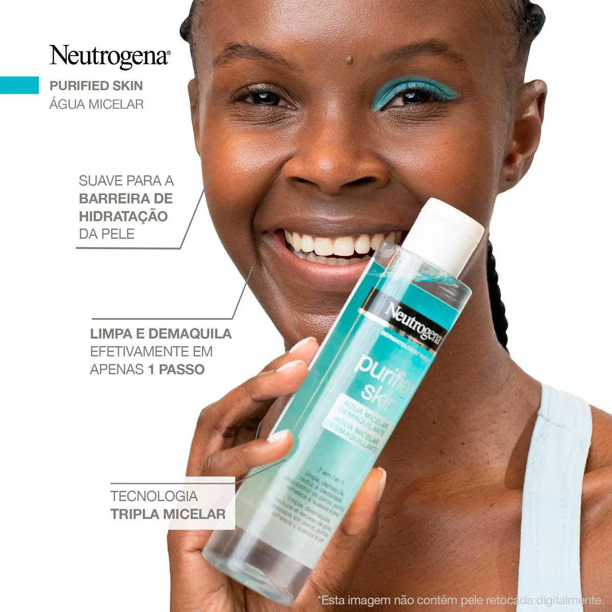 Água Micelar Neutrogena Purified Skin 7 em 1 Demaquilante com 400ml