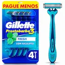 Aparelho de Barbear Gillette Prestobarba 3 Fresh Descartável com 4 unidades