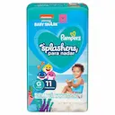 Fralda Pampers Praia e Piscina Splashers Baby Shark G - 11 Unidades