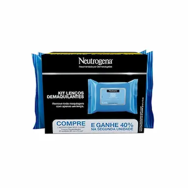 Kit Lenço Demaquilante Neutrogena Deep Clean com 2 unidades