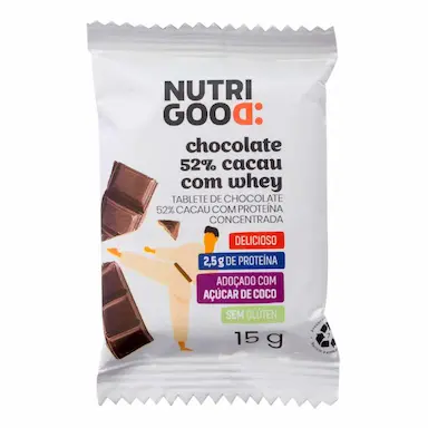 Chocolate 52% Cacau com Whey Nutrigood com 15g
