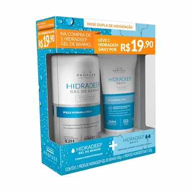 Kit Profuse Hidradeep Gel de Banho com 400g + Creme Hidratante Corporal Hidradeep Daily 200g