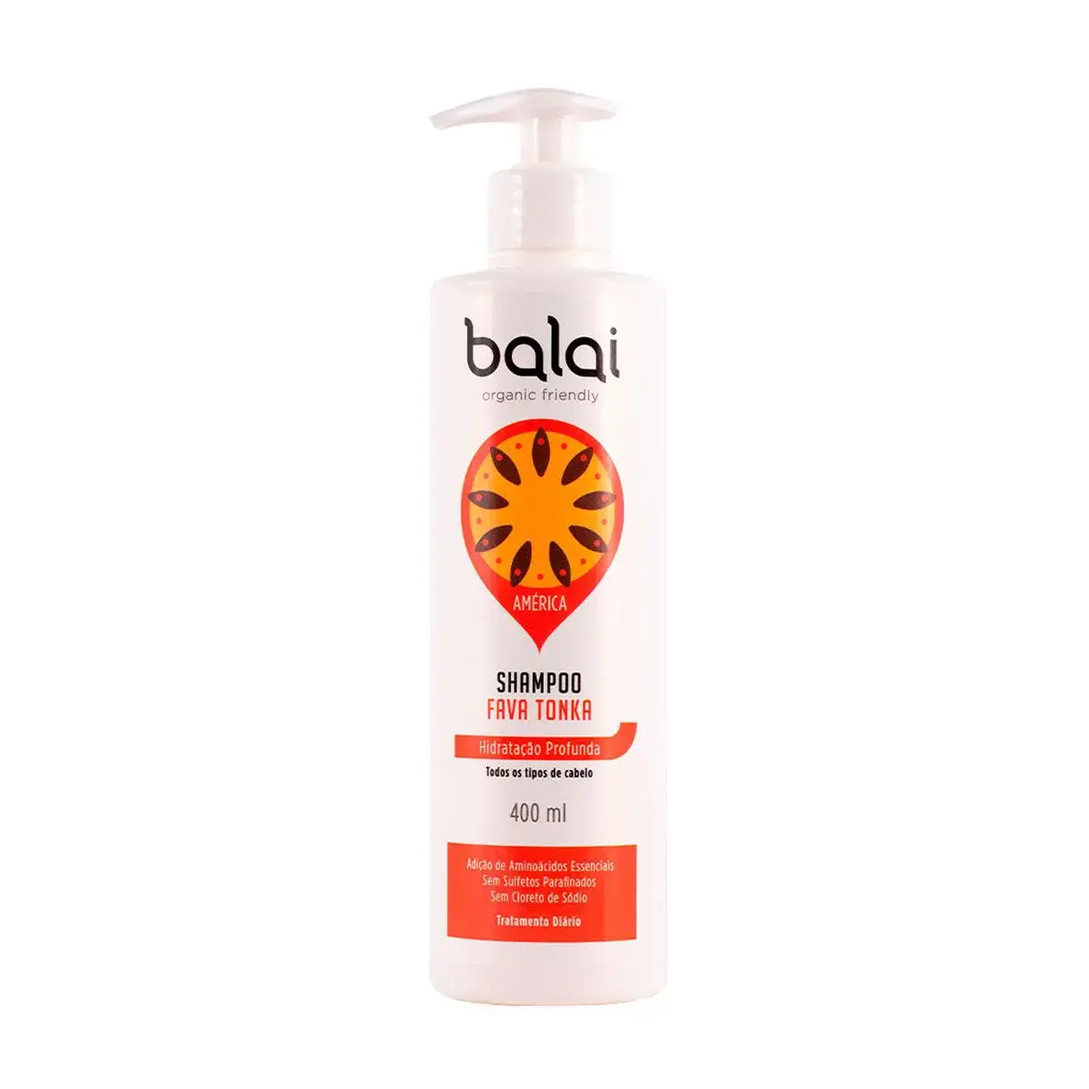 Shampoo Vegano Balai Fava Tonka Hidratação Profunda com 400ml