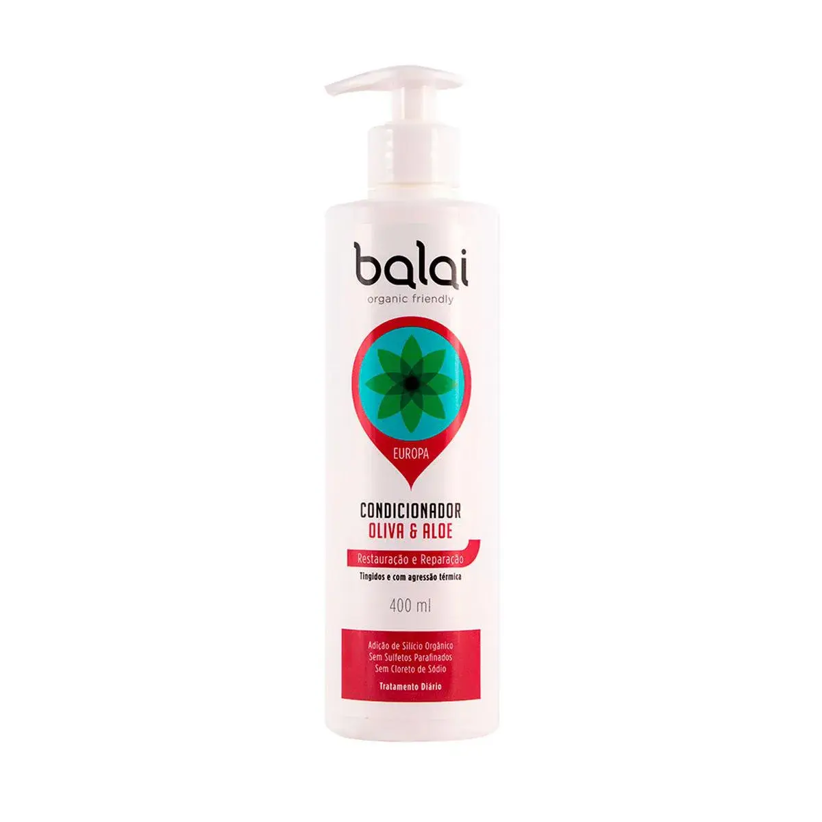 Condicionador Vegano Balai Europa Oliva & Aloe Restauração e Reparação com 400ml