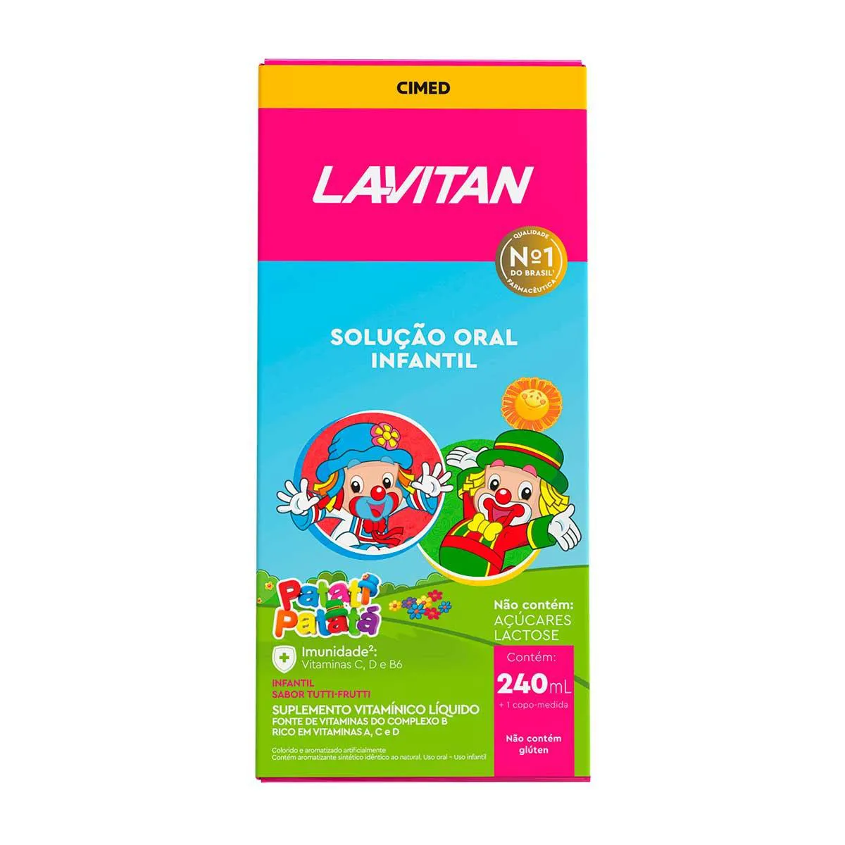 Lavitan Kids Sabor Tutti-Frutti Solução Oral com 240ml