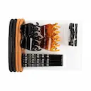Kit SOS para Cabelos Lanossi Cores Mistas com 4 elásticos de cabelo + 8 elásticos de silicone + 4 presilhas + 8 grampos