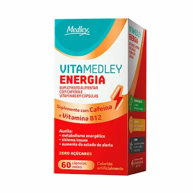 Suplemento Alimentar VitaMedley Energia Cafeína com 60 cápsulas